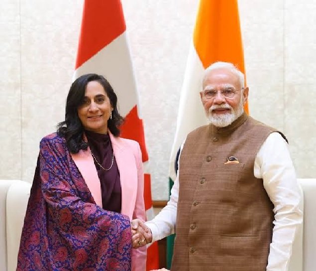 कनाडाई विदेश मंत्री अनीता आनंद ने पीएम मोदी से की मुलाकात, व्यापार समझौते पर की चर्चा