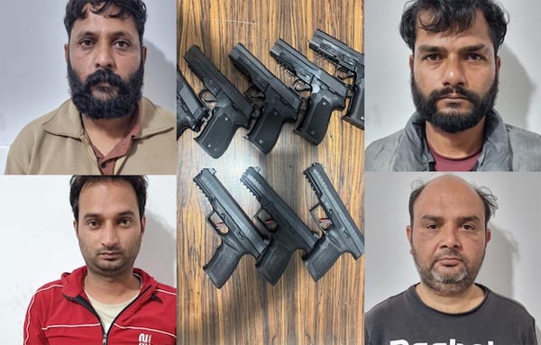 पाकिस्तान से भेजा गया हथियारों का जखीरा, दिल्ली पुलिस ने 4 तस्कर किए गिरफ्तार