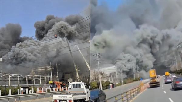 दक्षिण कोरिया के डेजॉन में वाहन पुर्जा कारखाने में लगी भीषण आग, 10 लोगों की मौत 59 घायल