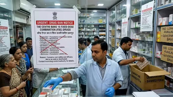16 एफडीसी दवाओं पर केंद्र ने रोक लगाई
