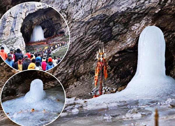 घटकर एक फीट रह गया हिम शिवलिंग का आकार