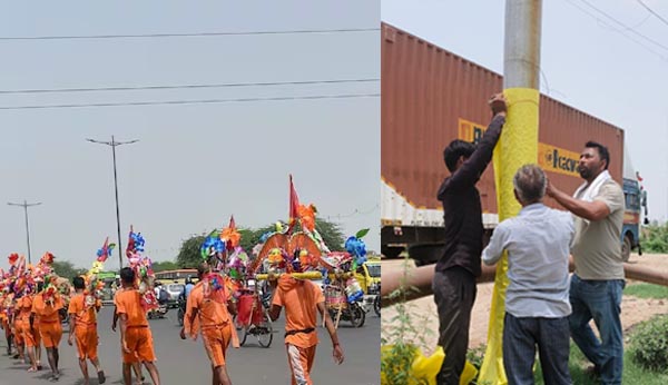 कांवड़ियों की सुरक्षा को 5000 विद्युत पोल पर चढ़ाई जाएगी पॉलीथिन