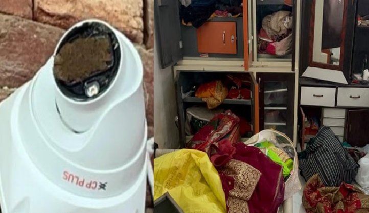 सीसीटीवी कैमरों पर गोबर पोता, लाखों के जेवर और नकदी चोरी, हत्या की रंजिश में वारदात की आशंका